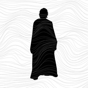 Obi Wan darth vader silhouet May the Force Be With You Star Wars dag Saber Light vaders dag t shirt svg Onesie jpg dxf png 317