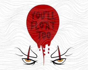 Flotarás demasiado 3 It Clown Halloween movie svg cricut t shirt svg Onesie jpg dxf png 213