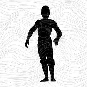 C3PO silhouet May the Force Be With You Star Wars dag Darth Vader Saber Licht vaderdag t shirt svg Onesie jpg dxf png 296