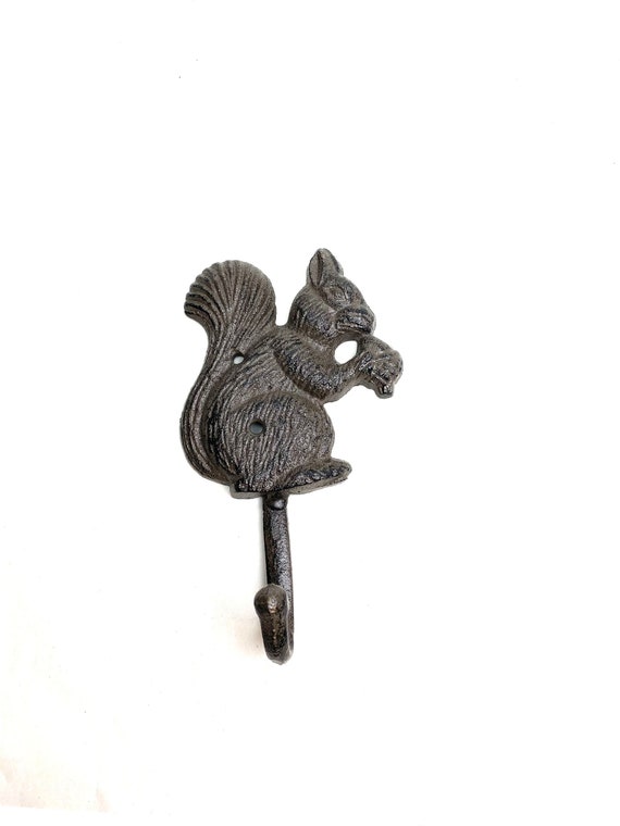 Cast Iron Squirrel Hook, Squirrel Hook, Coat Hook, Wall Hook, Decorative  Hook, Hook, Coat Hanger, Animal Hook, Squirrel, Ani62 