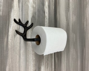 Cast Iron Antler Toilet Paper Holder, antler toilet paper hook, rustic toilet paper holder, deer, antler, toilet paper antler holder, cwa32
