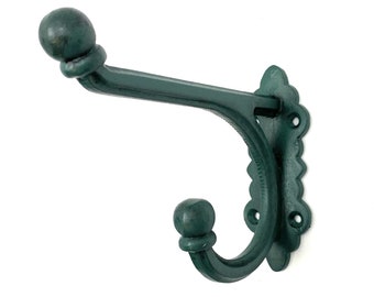 Coat hook, wall hook, coat hanger, decorative hook, towel hook, entryway hook, cast iron hook, cast iron coat hook, rustic hook, ch26teal