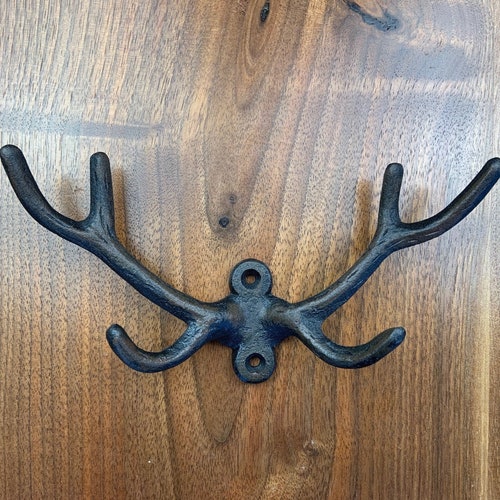 Cast Iron Deer Antler Hook Hook Coat Hook Wall Hook Coat Etsy