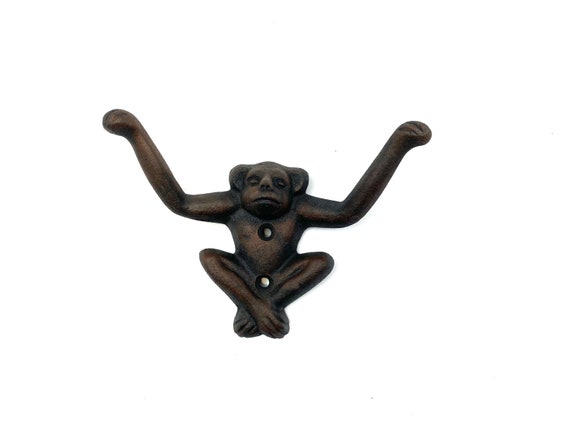 Cast Iron Monkey Hook, Zoo Hook, Hook, Coat Hook, Wall Hook, Coat Hanger,  Jungle Animal Hook, Animal Hook, Monkey Hook, Monkey, Ani43 