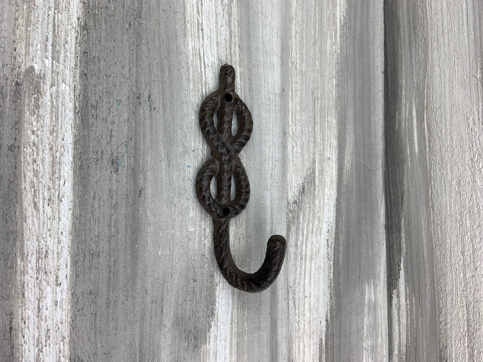 Cast Iron Rope Knot Hook nautical hook boat hook coat hook Etsy