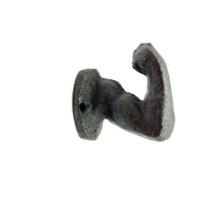 Cast Iron Small Muscle Arm Hook, strong arm hook, coat hook, wall hook, cast iron hook, rustic hook, muscle hook, arm hook, misc18