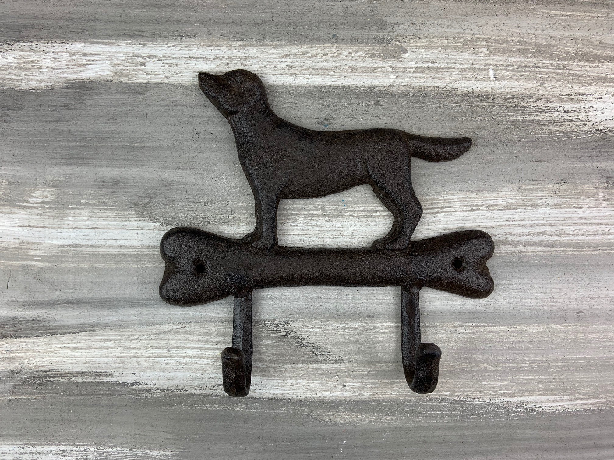 Cast iron dog & bone hook dog hook leash hook wall hook Etsy