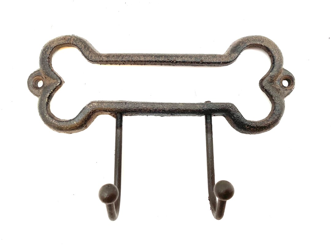 Cast Iron Dog Bone Hook, Dog Hook, Leash Hook, Wall Hook, Decorative