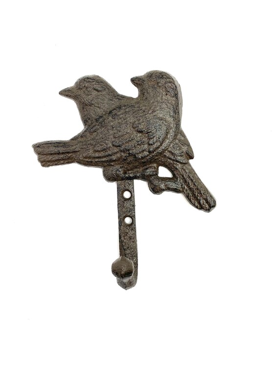 Cast Iron Bird Hook Hook Coat Hook Wall Hook Coat Hanger Towel Hook Cast Iron Hook Animal Hook Bird Hook Bird Two Bird Hook Bo21 Etsy
