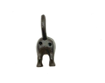 Cast iron dog tail hook, dog butt hook, coat hook, towel hook, wall hook, dog hook, leash hook, dog butt hook, ani67