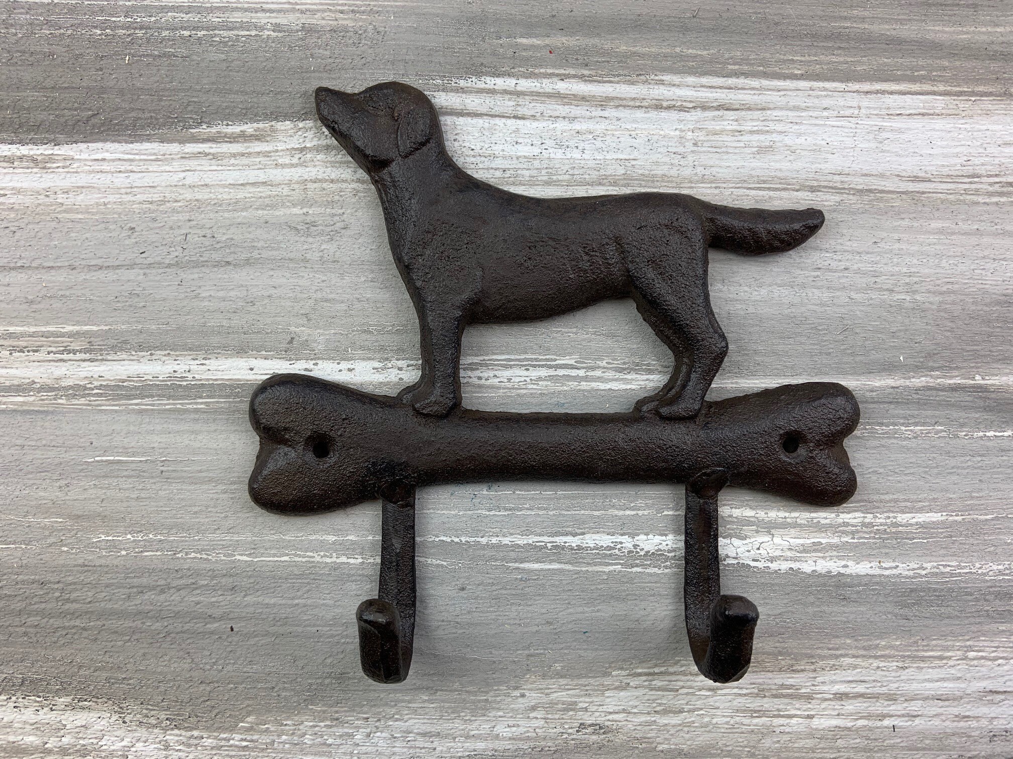 Cast iron dog & bone hook dog hook leash hook wall hook Etsy