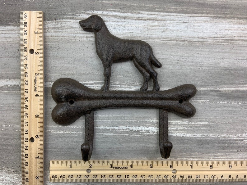 Cast Iron Dog & Bone Hook Dog Hook Leash Hook Wall Hook Etsy