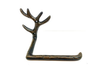 Cast Iron Antler Toilet Paper Holder, antler toilet paper hook, rustic toilet paper holder, deer, antler, toilet paper antler holder, cwa32