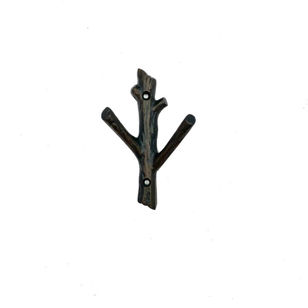 Cast iron branch hook, hook, coat hook, wall hook, coat hanger, towel hook, cast iron hook, plant hook, branch hook, garden hook, gar13BRN