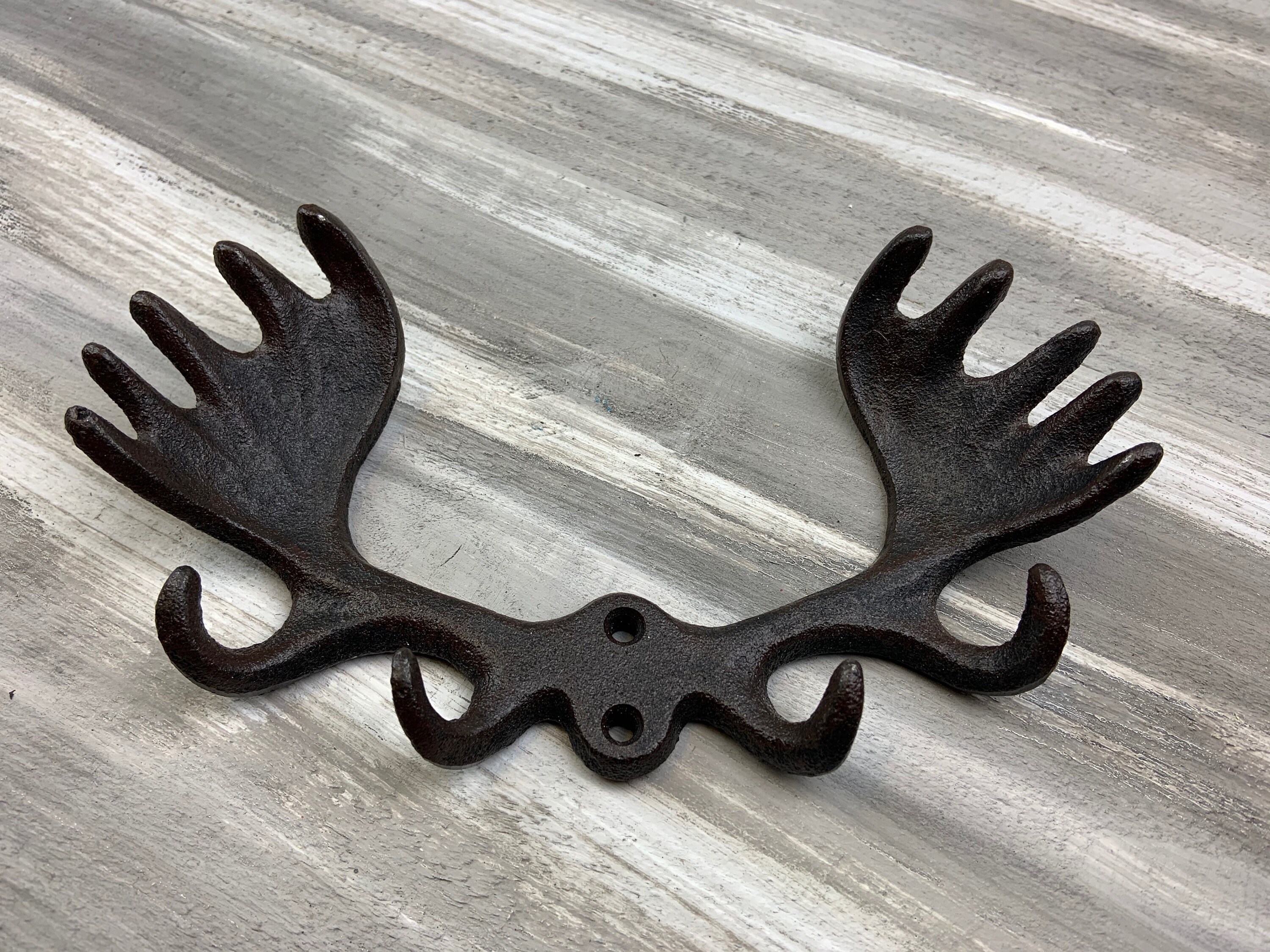 Cast iron moose antler hook hook coat hook wall hook coat Etsy