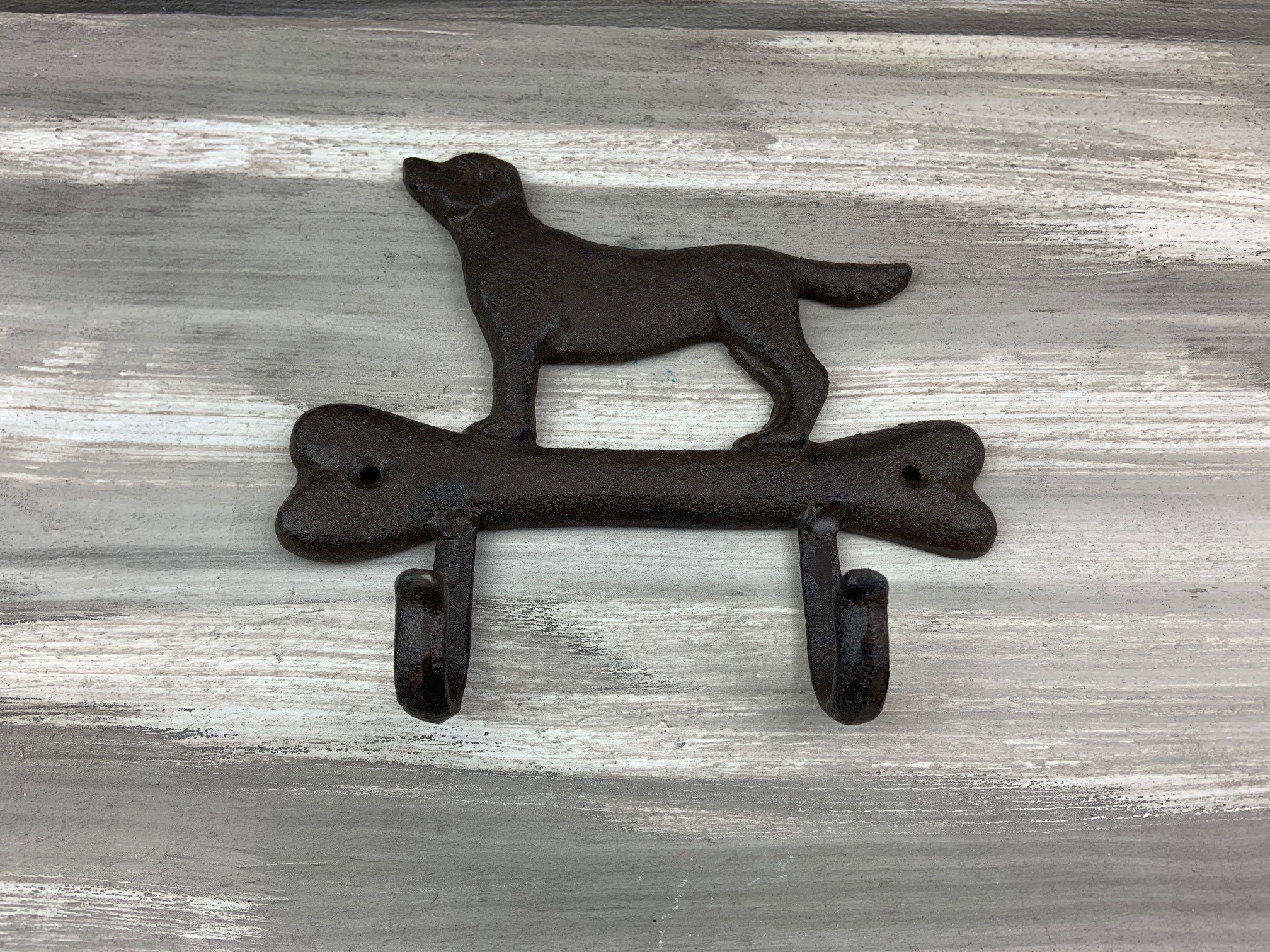 Cast iron dog & bone hook dog hook leash hook wall hook Etsy