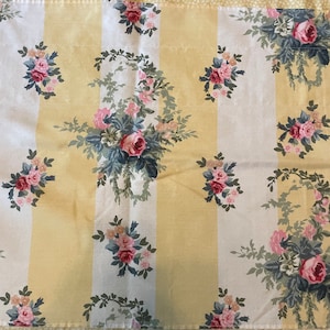 Valance curtains, yellow floral, set of 2