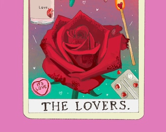 A6 Postcard Lovers Tarot