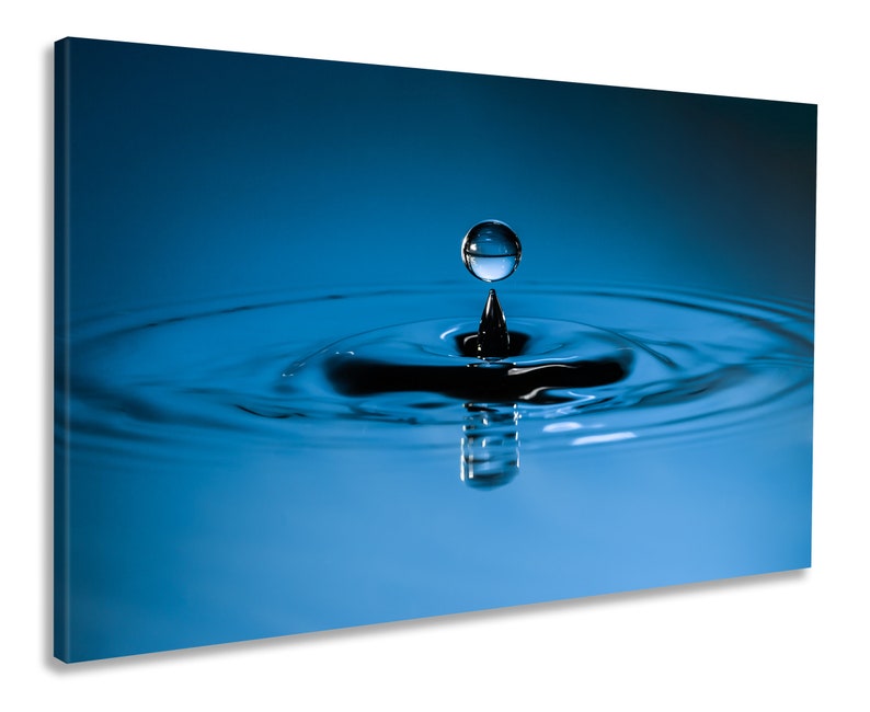 Water Droplet Wall Art Suspended Sphere Print High Speed Close up Photo ...
