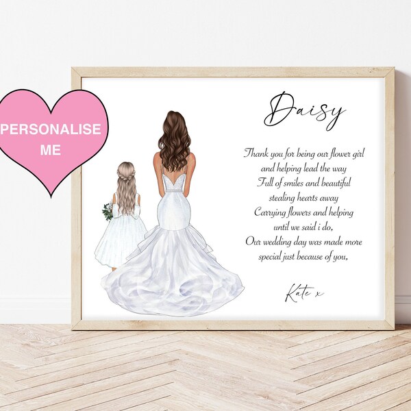 Flower Girl Poem Etsy UK