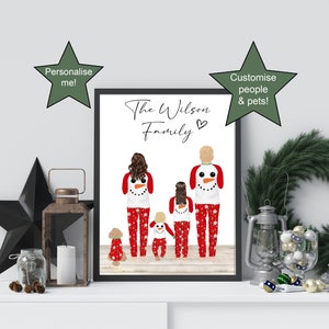 Personalised Christmas Friend Print | Custom Family/ Friend Picture | Christmas Picture Gift | Christmas Decor  | Family Picture | Friends