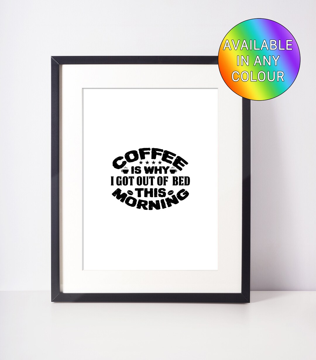 Coffee Print Kitchen Coffee Shop Decor Cafe Art Hot Etsy