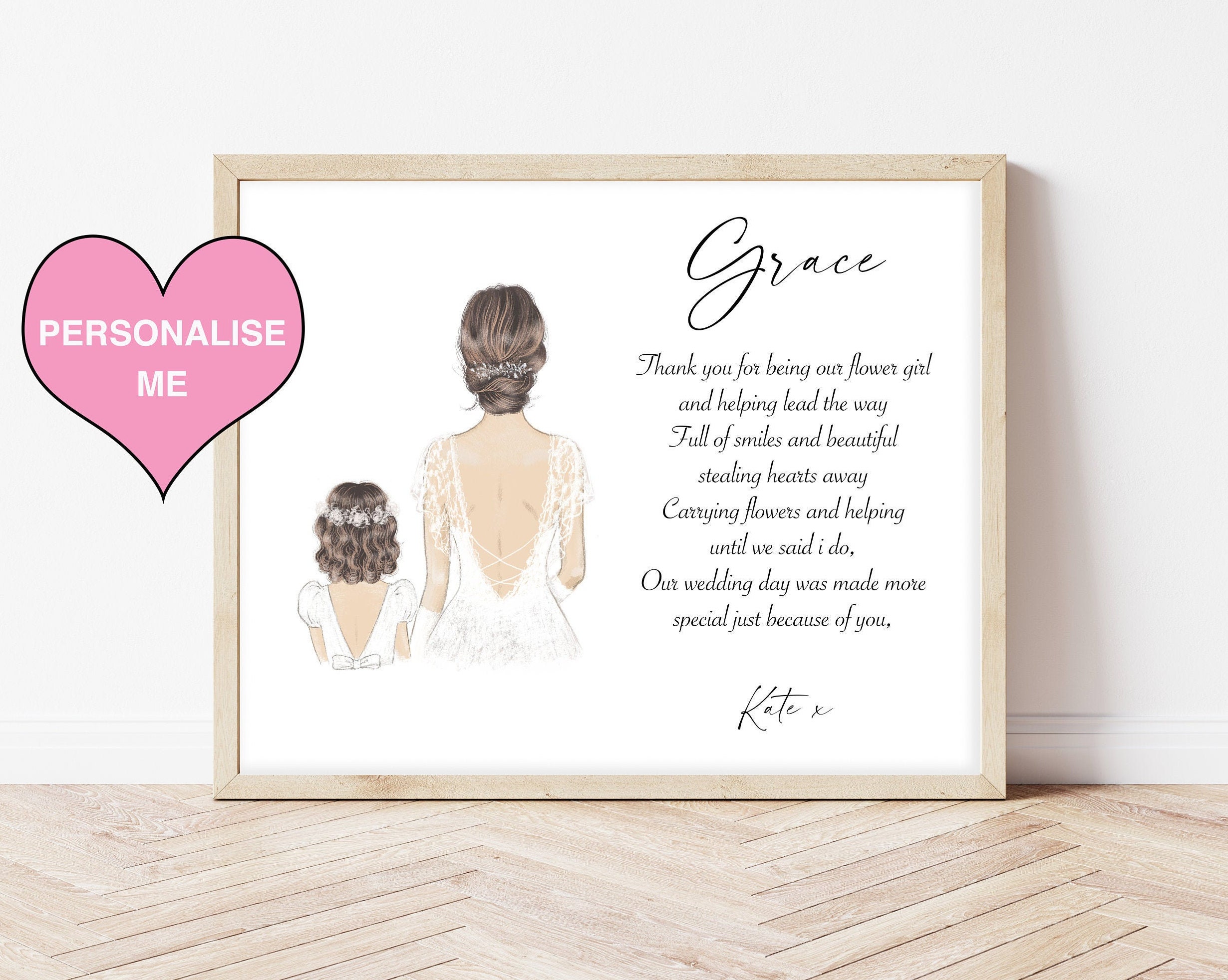 Flower Girl Poem Flower Girl Gift Bridesmaid Poem Etsy