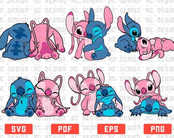 Stitch And Angel Svg Etsy