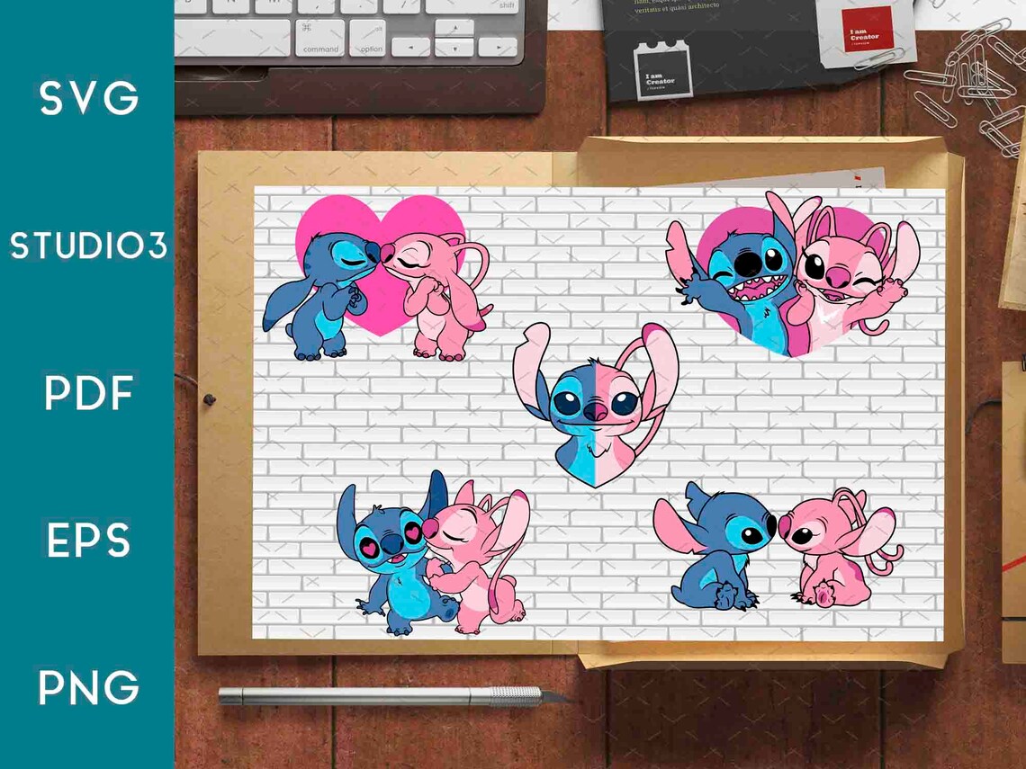 Download Stitch and Angel Heart SVG Lilo and stitch Svg Baby Stitch ...