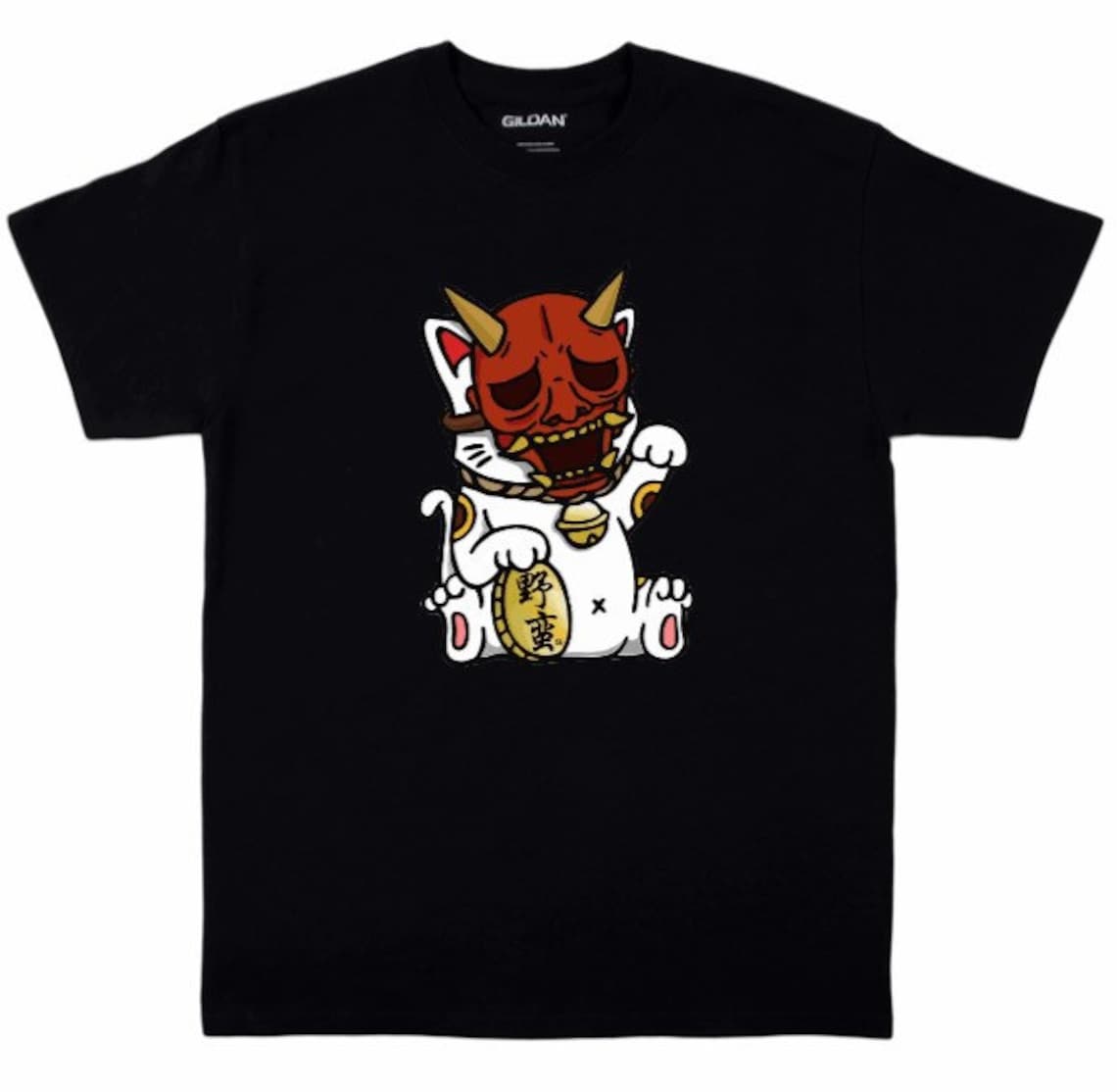Maneki Neko Custom Shirt Japanese Cat Demon Shirt Japanese | Etsy