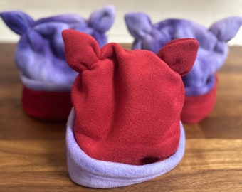 Infant/Toddler Valentine's Day Rhubarb/Lavender Baby Hat