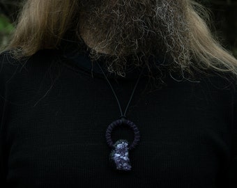 Arcana Pendant | Raw Amethyst Necklace | Crystal Jewellery | Witchy Gift | Fantasy Pendant | Raw Crystal Jewellery | Dark Academia
