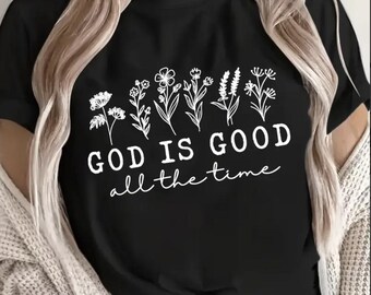 Gott ist gut Womens Casual Kurzarm T-Shirt