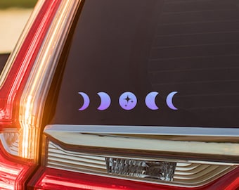 Holographic Moon Phase Decal, Moon Car Decal, Astrology Decal,  Witchy Decal, Boho Decal, Celestial Moon Decal, Gift for Witches
