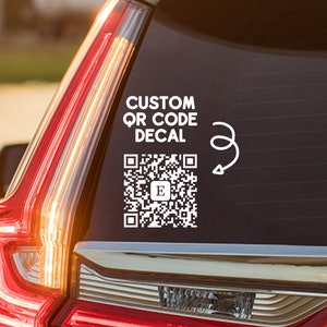Custom QR Code Decal, Business Decal, Custom QR Code Vinyl Car Decal, Scannable Business Decal, Small Business Decal, QR Code Sticker