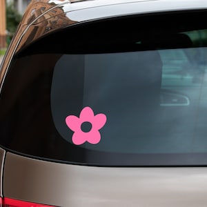 Flower Decal, Bumper Sticker, Flower Sticker, Car Sticker, Cute Vinyl Decal, Retro Car Decal for Women, Trendy Car Decal, Retro Flower Decal