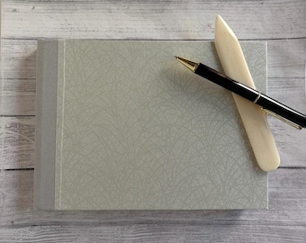 Landscape A5 Sketchbook, Handmade Hardcover Journal, Lay Flat Drawing Book, Elegant Artist Gift, Silver Filigree, 160 pages