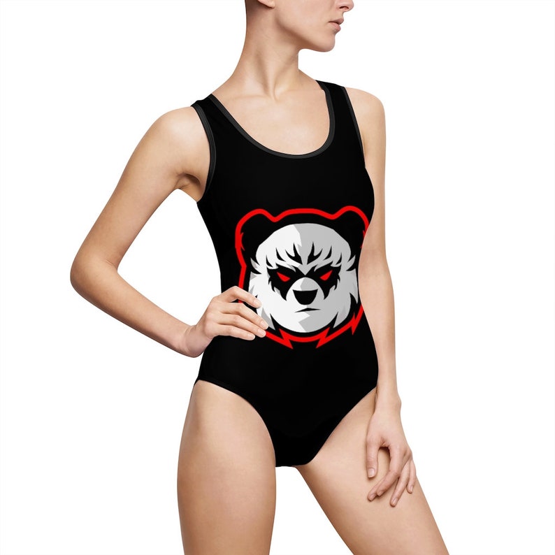Badnews Panda One Piece Swimsuit Etsy