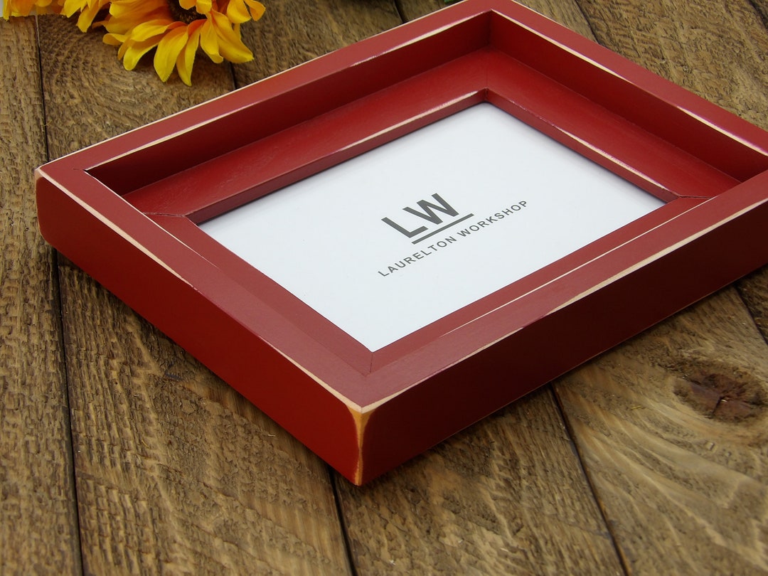Distressed Wood Picture Frame: Stacked Design, Many Colors - Etsy