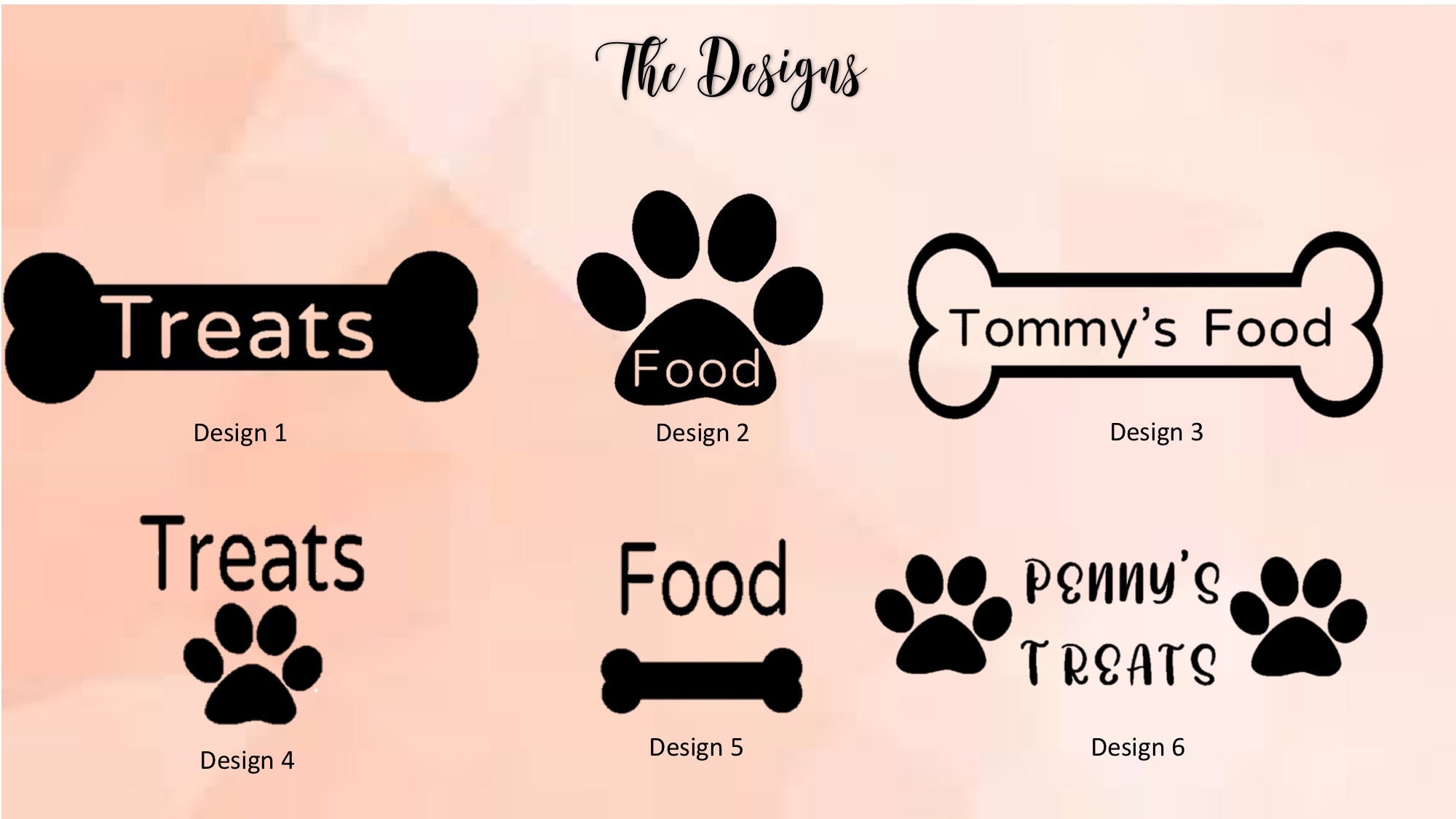 Personalized label for dog food and treats dog name label Etsy