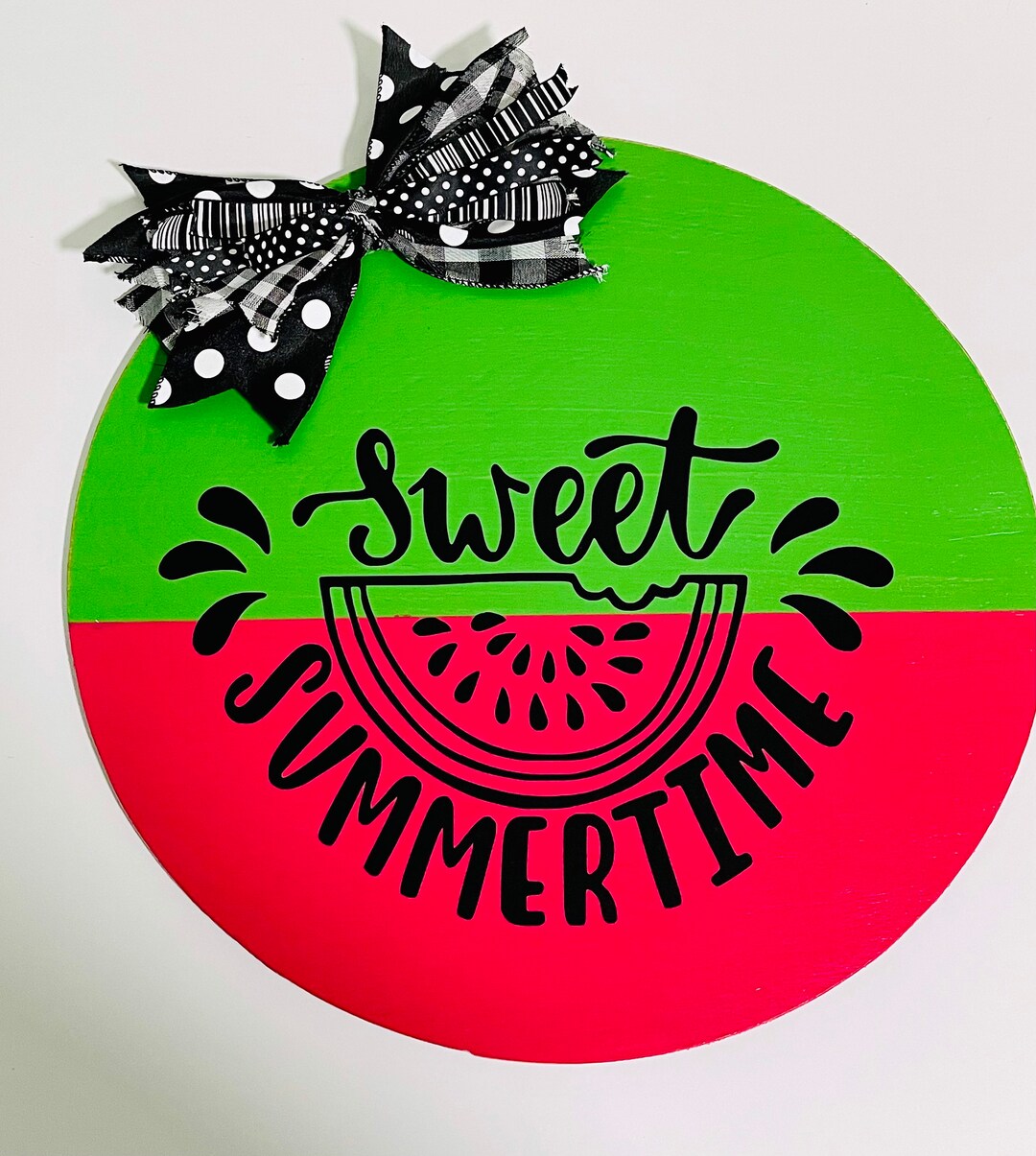 Sweet Summertime Wooden Door Hanger Pool House Wreath Pink Red Green ...