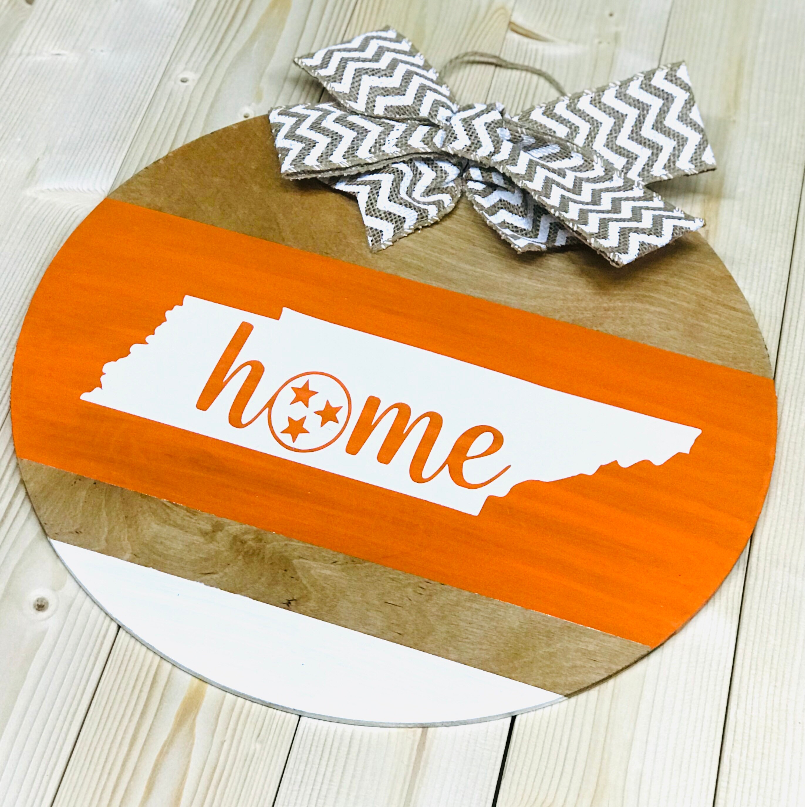 Front Door Decor Wreath Tennessee Vols Orange Hanger | Etsy