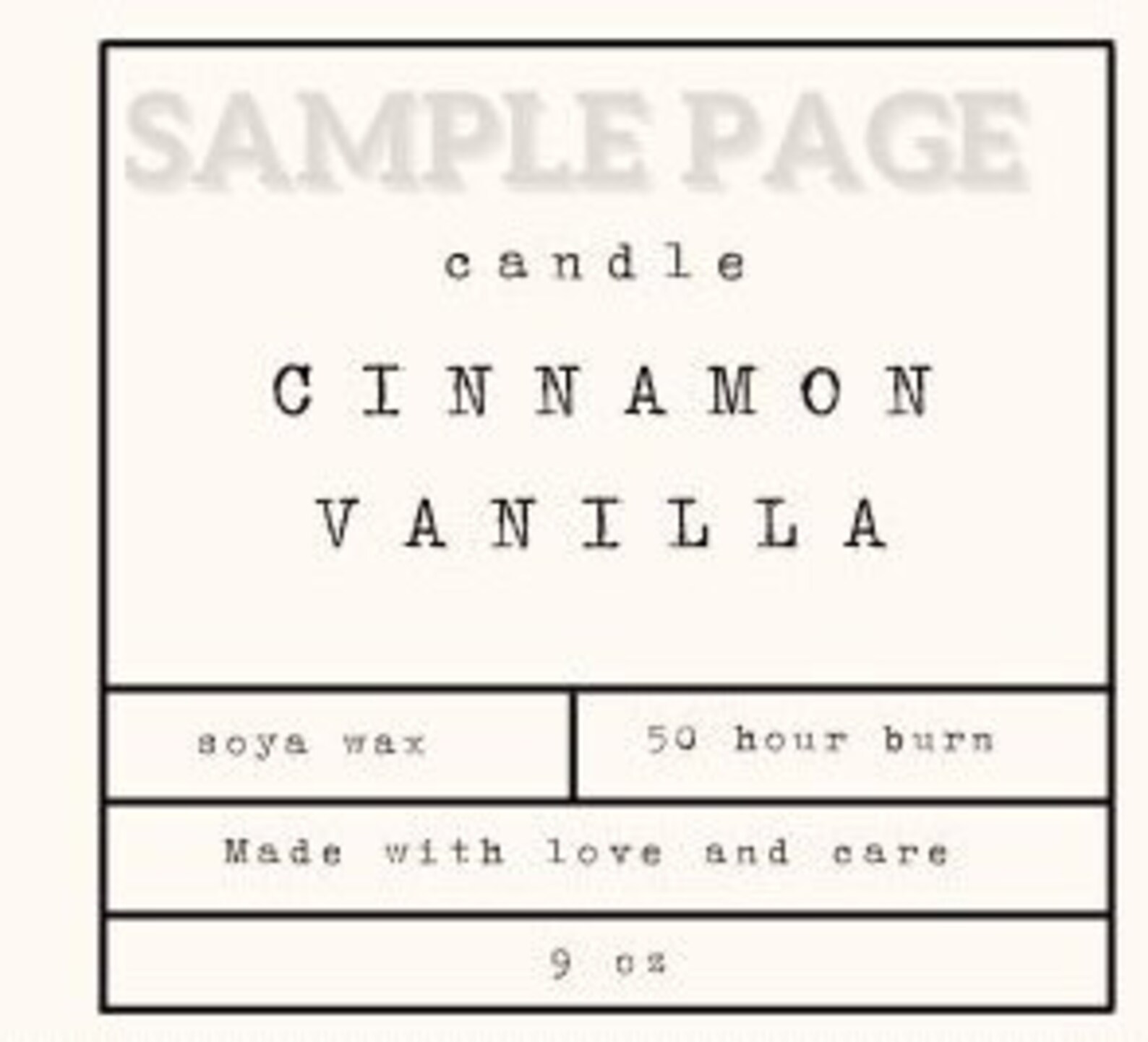 Printable Candle Labels - Etsy