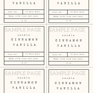 Printable Candle Labels - Etsy