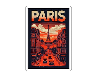 Sticker tour Eiffel : stickers de voyage à Paris, ordinateur portable, journal