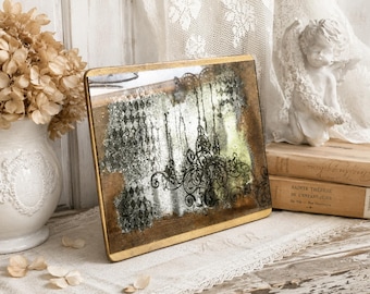 Handmade Distressed Gothic Wall Mirror, Hand Silvered, Antiqued