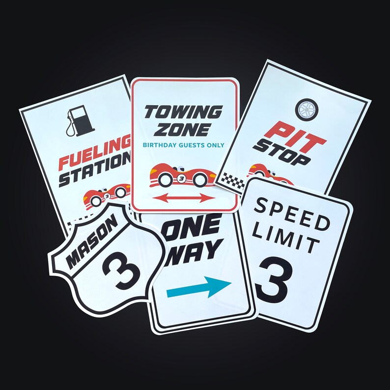 Race Car Party Signs Race Car Birthday Party Vintage Race Etsy Canada