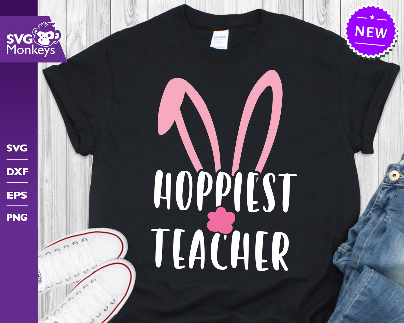 Download Hoppiest Teacher Svg Bunny Teacher Svg Easter Teacher Svg ...