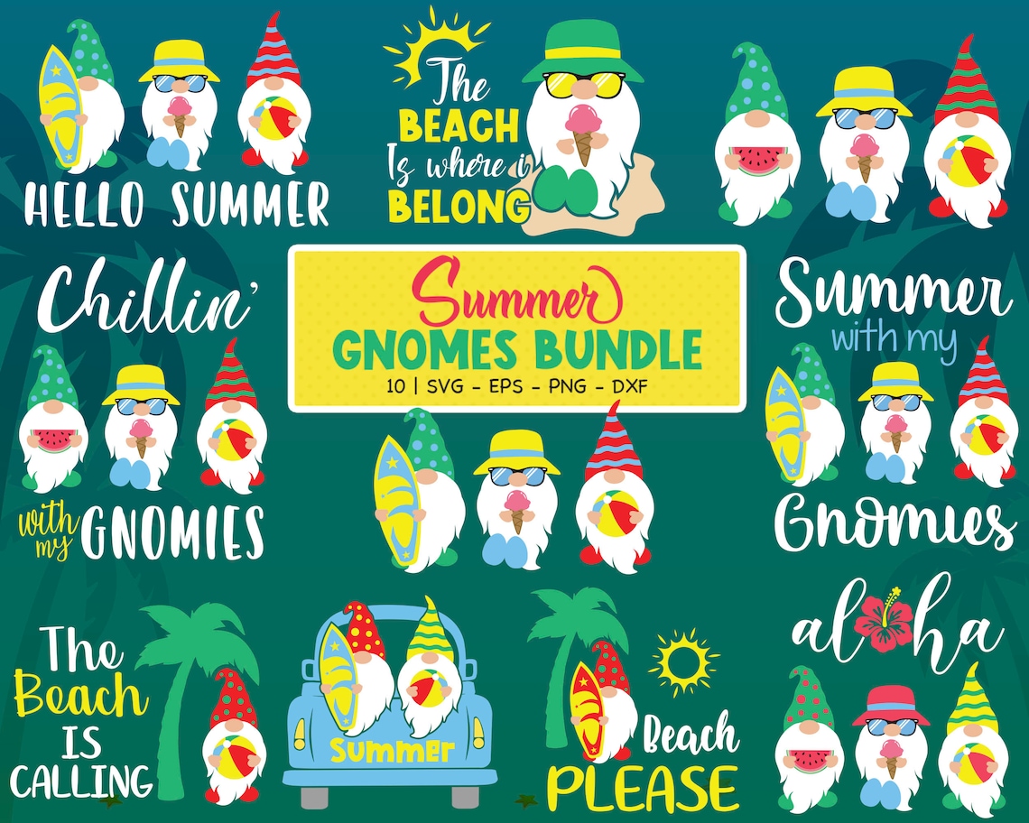 Download Summer Gnomes Bundle Summer Svg Gnomes Svg Summer Gnome | Etsy