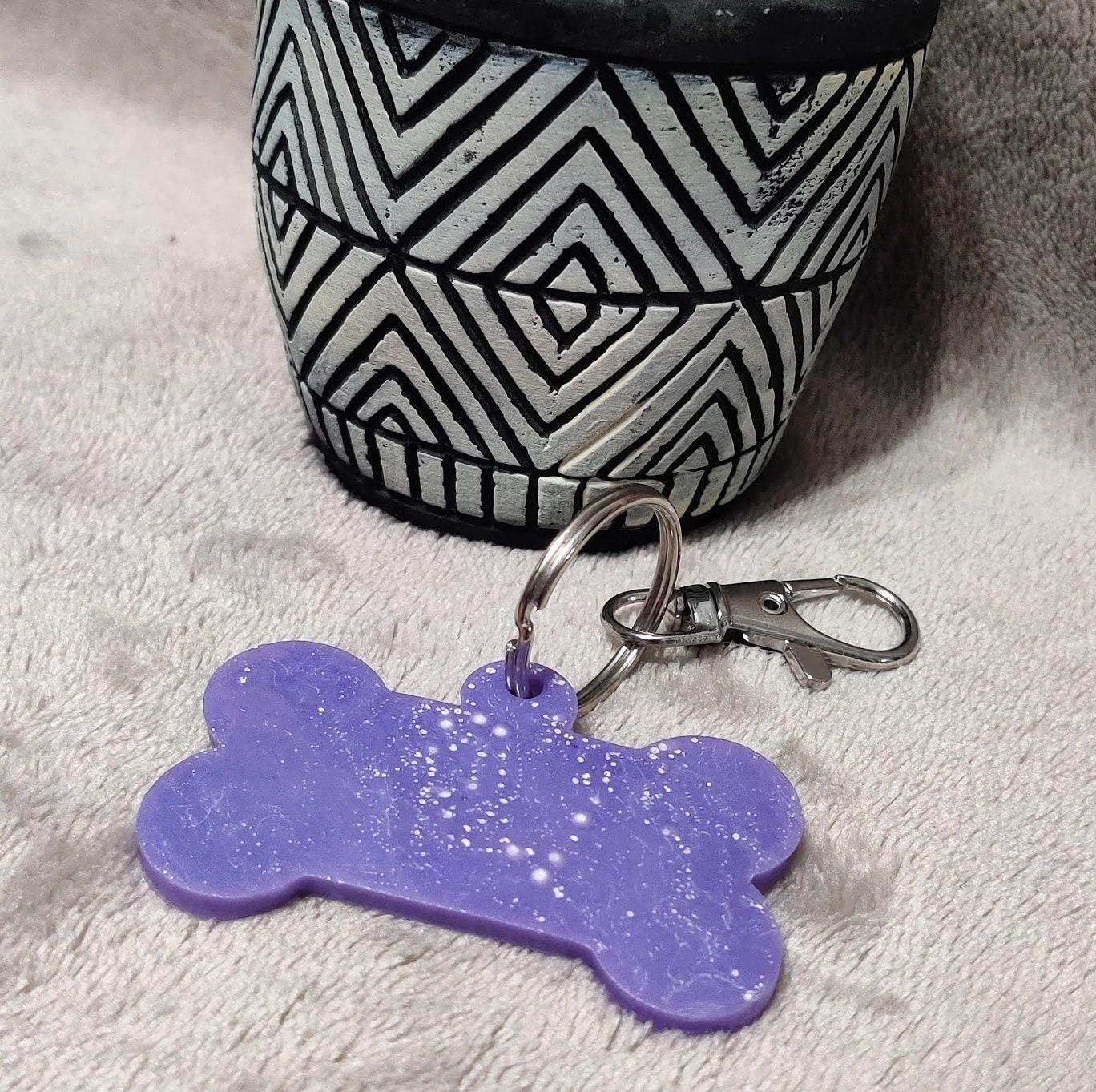 Médaille d'identification Pour Chien Personnalisable en Résine Époxy